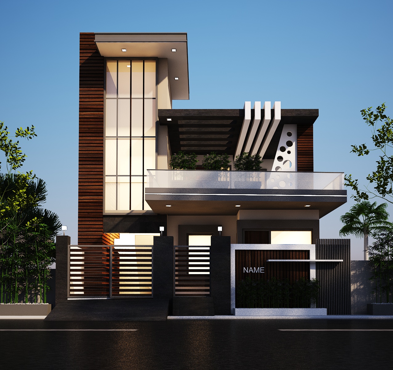 Residential villa design suitable for architect of record collaboration in India