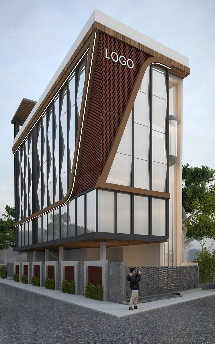 Commercial building facade for local associate architect execution support in India