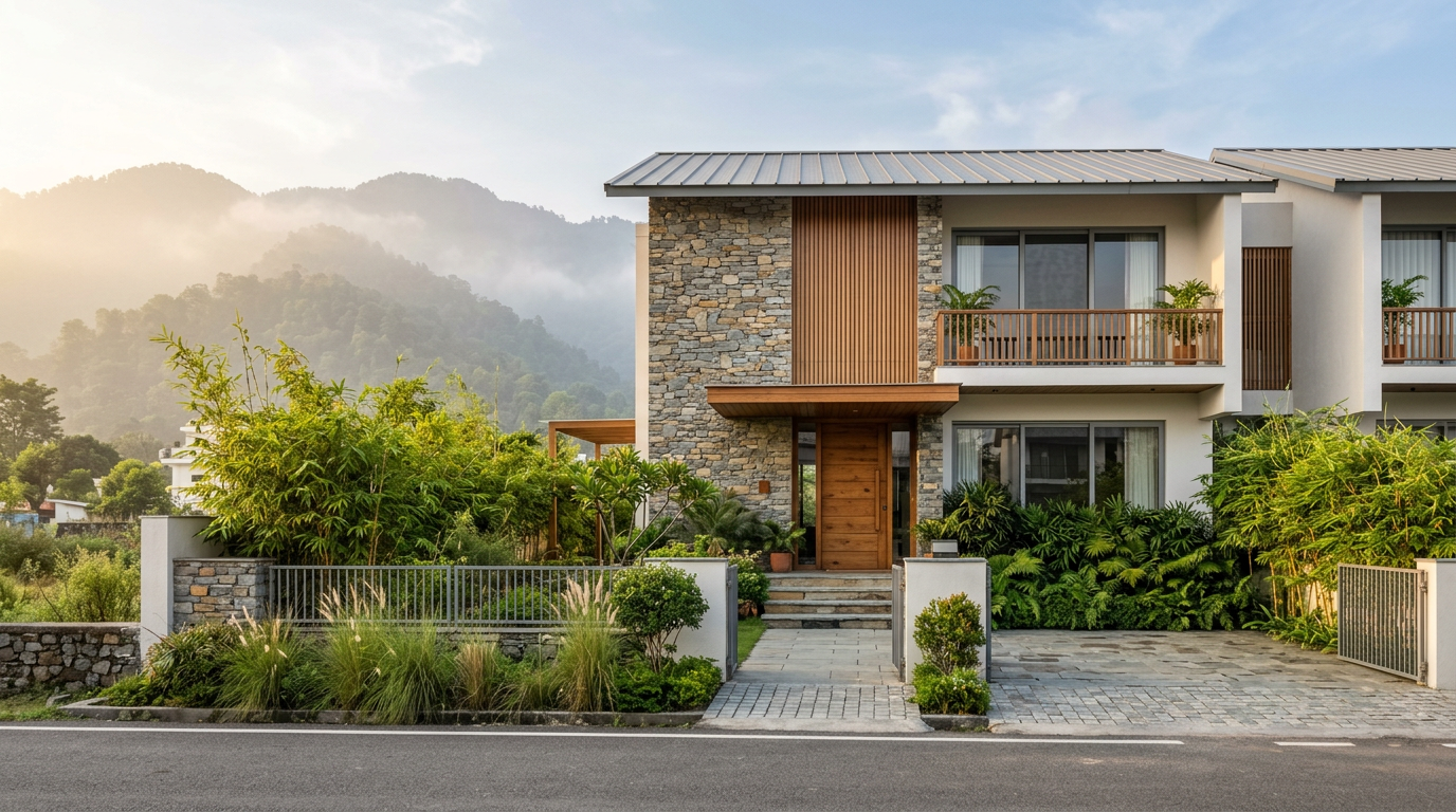 Vastu plan sketch and hillside home â€” Global Architects